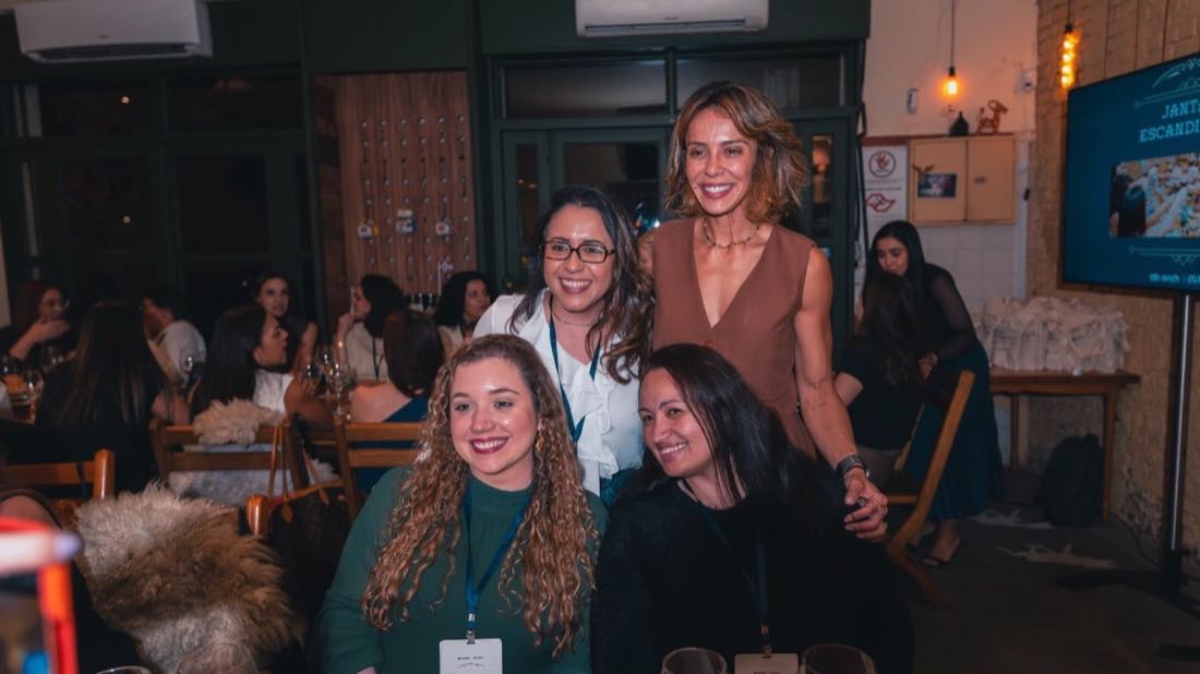 Four women at the Scandinavian Dinner hosted by Sinch